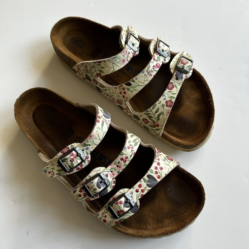 Birkenstock Florida Floral Pattern Women’s Size EU 38 US 7.5 - Picture 2 of 13